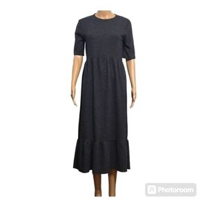 Zara Tweed Black Ruffled. Dress